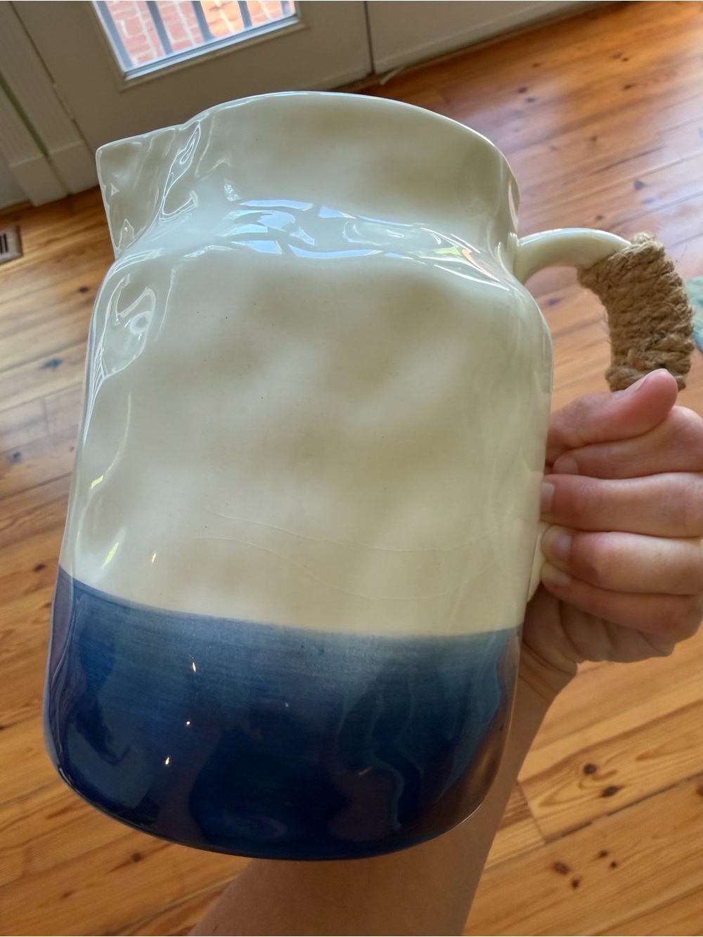 Mud Pie Drink Like A Fish Hand-Painted Ceramic Pitcher - Picture 4 of 5